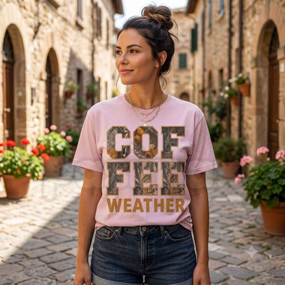 Comfort Colors® Camo Coffee T-Shirt – Vintage Caffeine & Camouflage Graphic Tee, Retro Coffee Lover Unisex Top