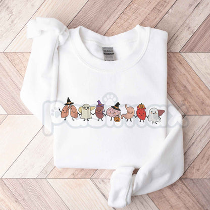 Halloween Anatomy Embroidered Sweatshirt – Spooky Medical Crewneck