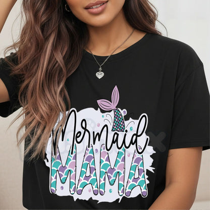Women’s "MAMA" Print T-Shirt – Fashion Casual Round Neck Graphic Tee, Premium 100% Cotton Minimalist Motherhood Top, Soft Lived-In Heavyweight Stylish Mama Shirt, Made in USA