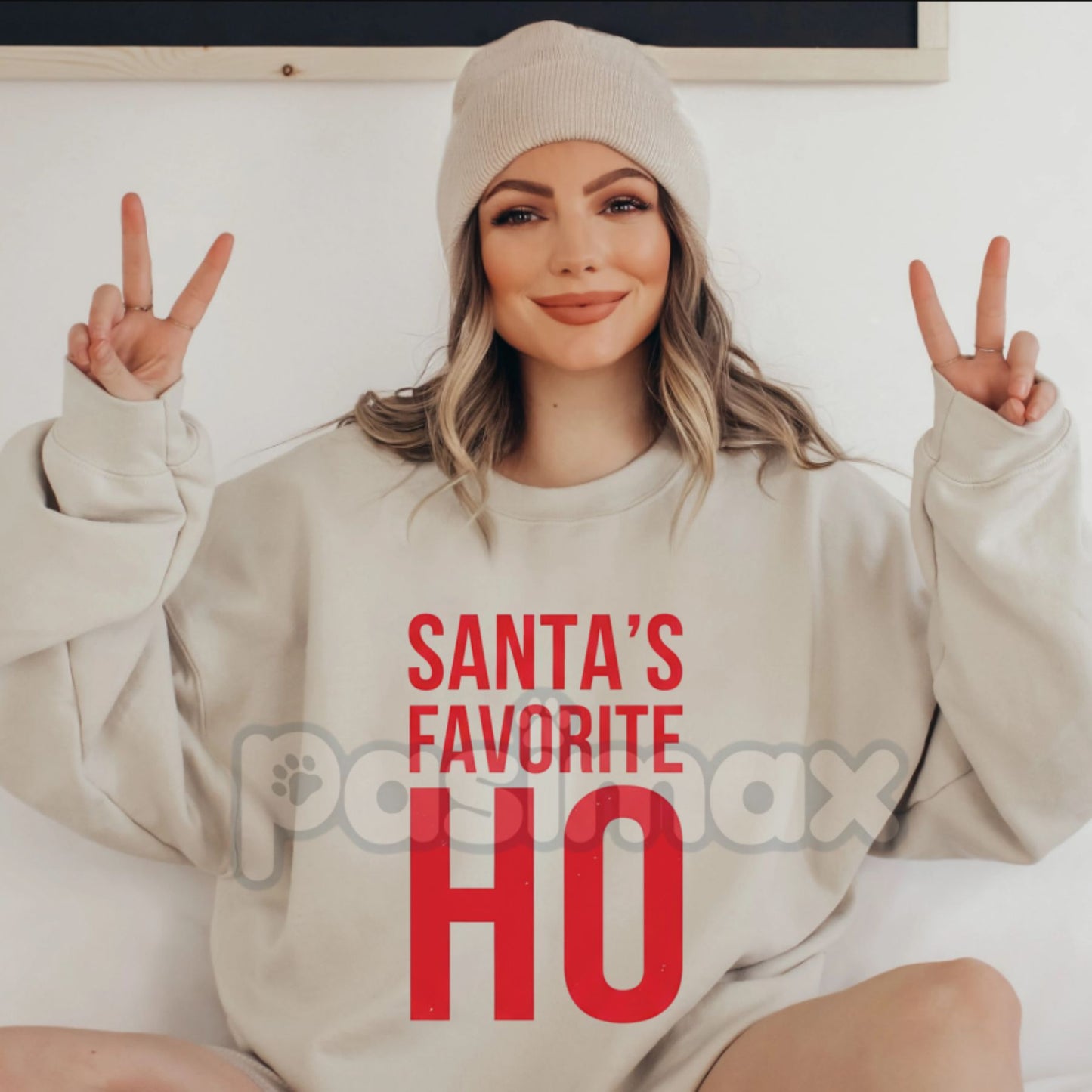 Santa's Favorite Ho Vintage Christmas Sweatshirt | Retro Pinup Style Holiday Jumper | Naughty & Nice Xmas Gift
