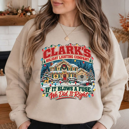 Clark’s Holiday Lighting Co Sweatshirt | Retro Christmas Vacation Crewneck