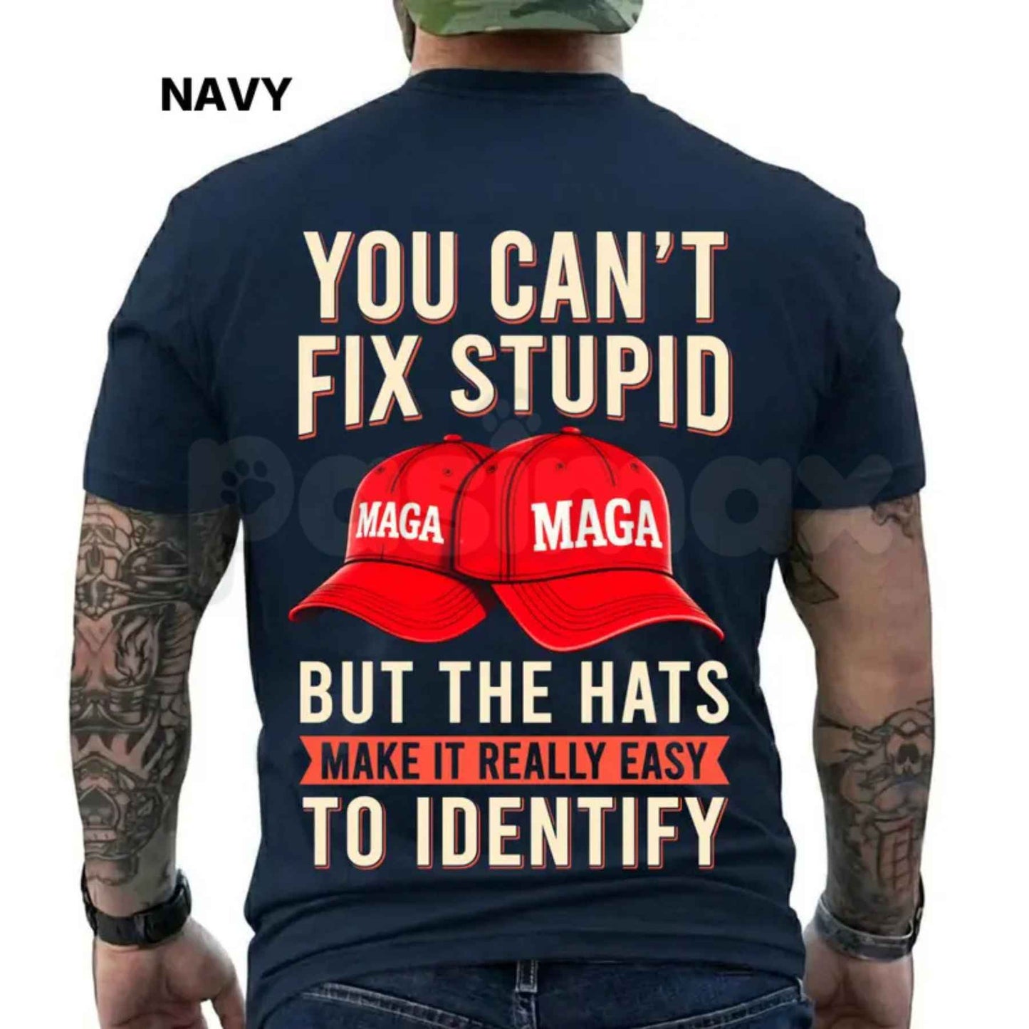 You Can't Fix Stupid But The Hats Make It Easy T-Shirt – Funny Political Humor Unisex Tee