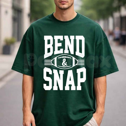 Bend and Snap Football Graphic T Shirt – Funny Sports Satire Streetwear Tee, Sarcastic Movie Quote Gridiron Unisex Cotton Graphic Shirt