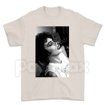 Tim Curry Smokes T-Shirt – Vintage Cult Movie Actor Graphic Unisex Cotton Tee