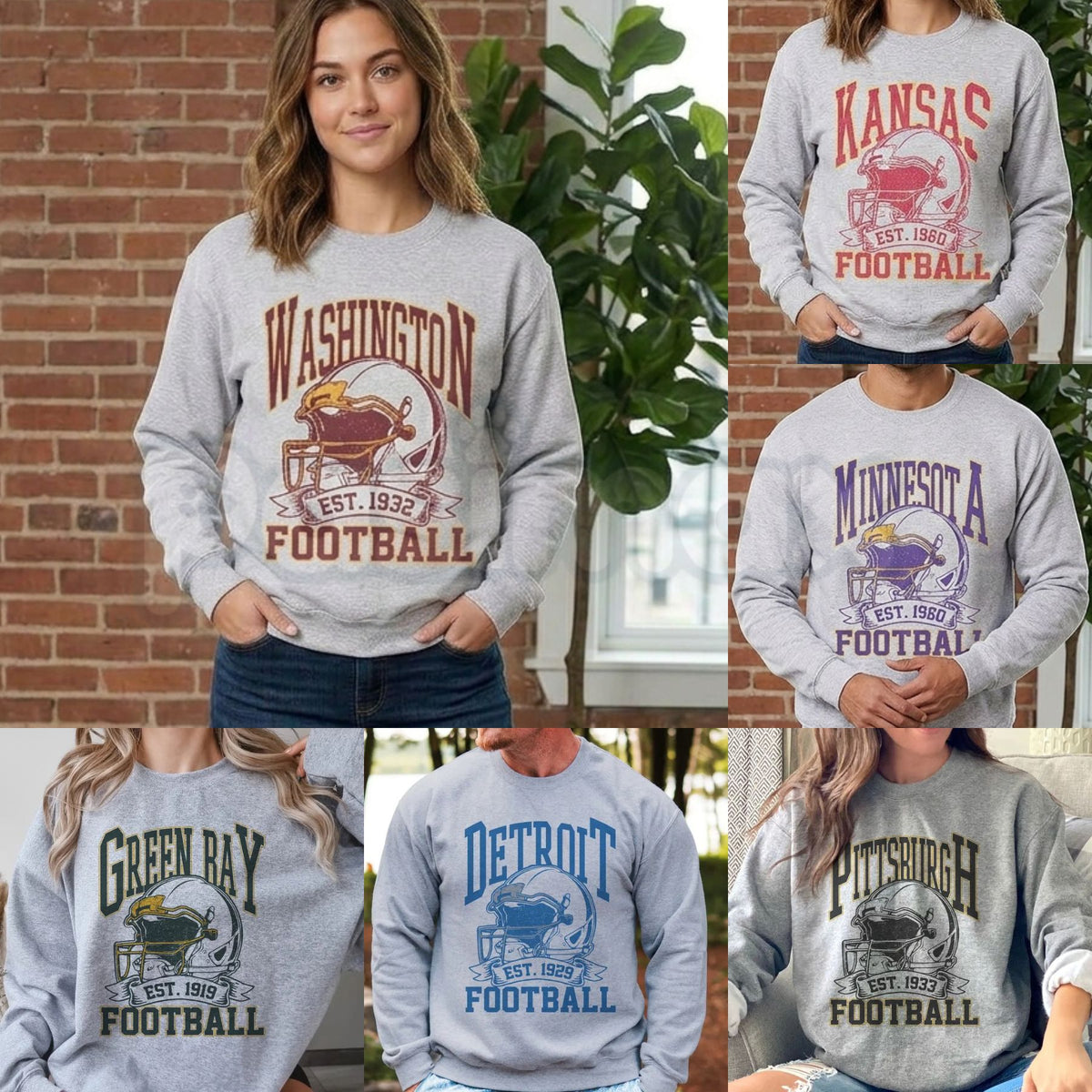 Vintage Football Helmet Sweatshirt | Retro Athletic Game Day Crewneck