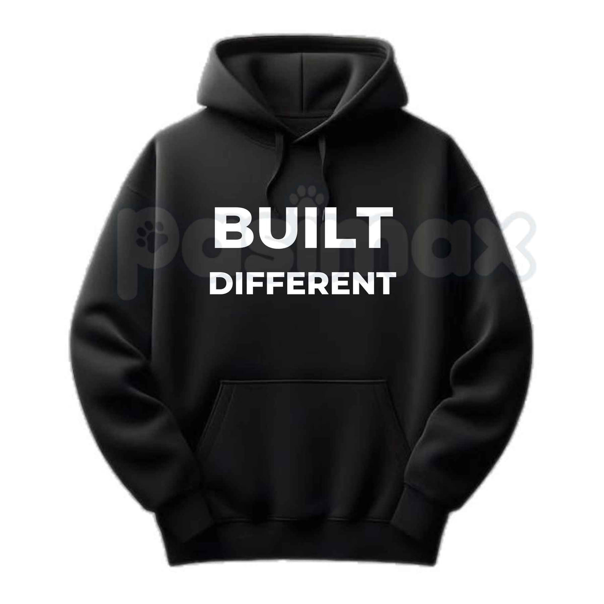 Built Different Graphic Hoodie – Gym Workout Gymbro Pullover, Motivational Fitness & Streetwear Sweatshirt, Unisex Heavy Blend