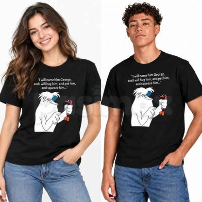 I Will Name Him George Abominable Snowman T-Shirt – Funny Vintage Cartoon Unisex Tee
