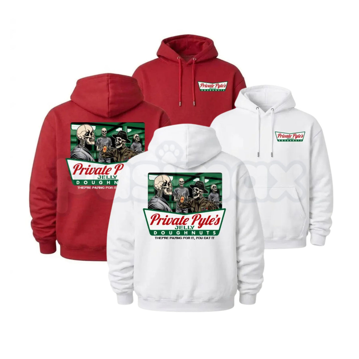 Private Pyle's Jelly Doughnuts Hoodie – Full Metal Jacket Movie Quote Pullover, Funny Cult Film Graphic Sweatshirt, Unisex Heavy Blend