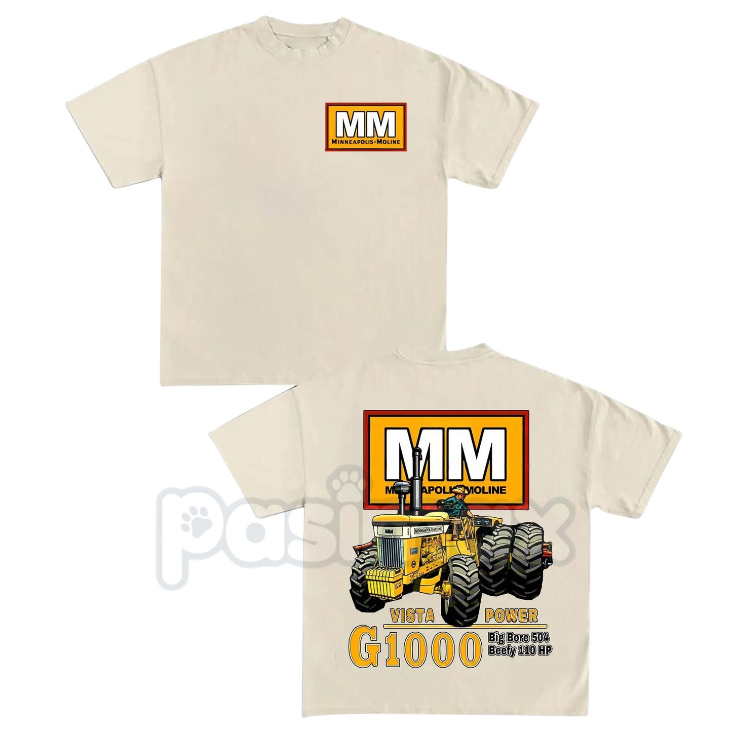 Minneapolis-Moline Vista Power G1000 Tractor T-Shirt - Vintage Farm Equipment Graphic Tee, Classic Tractor Collector Gift, MM Enthusiast Apparel