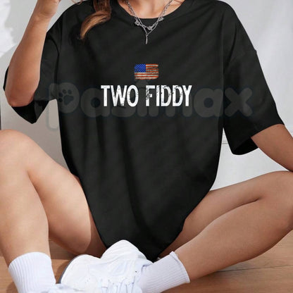 Vintage "Two Fiddy" America 250th Anniversary T-Shirt – Collegiate Style 4th of July Independence Day Graphic Tee