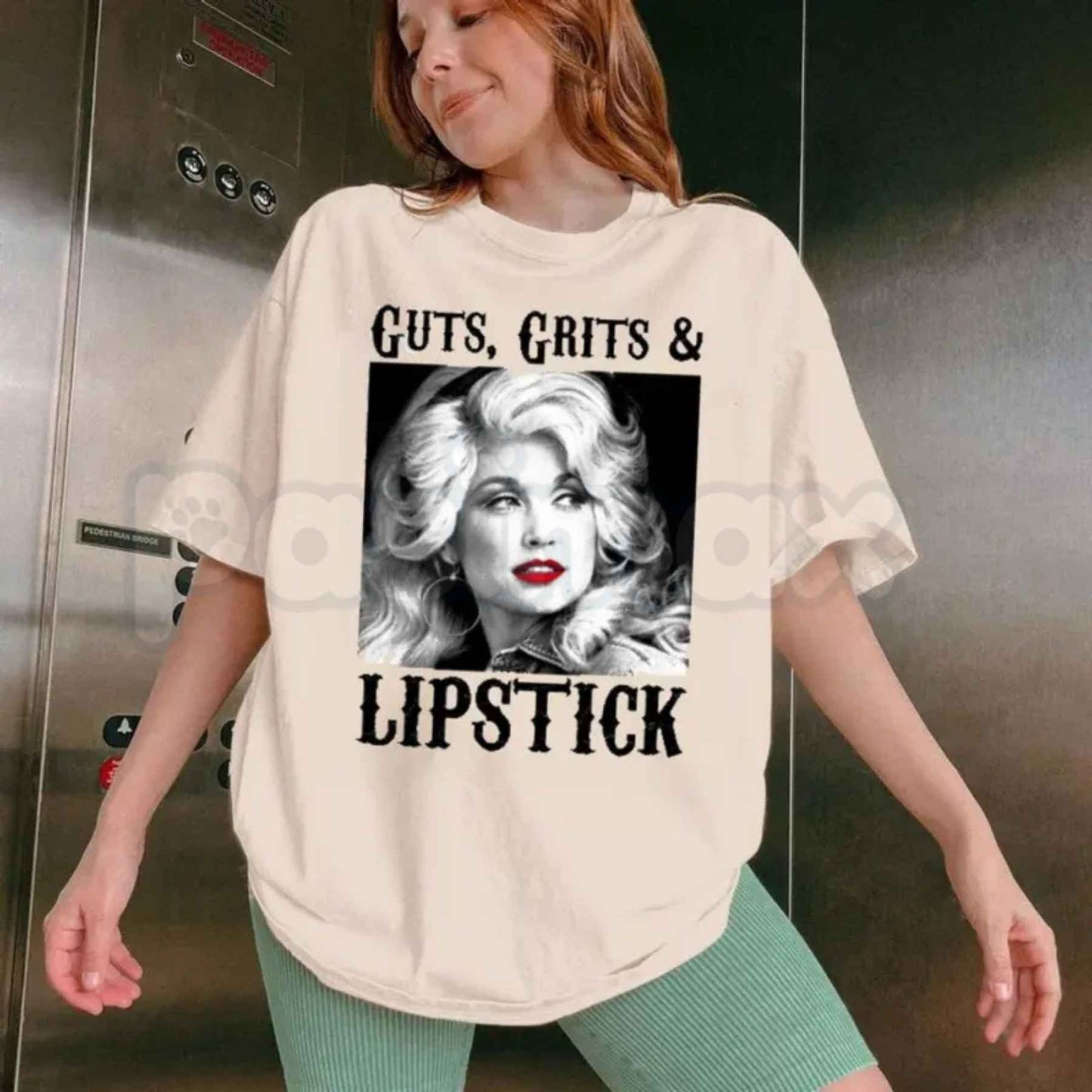 Guts Grit And Lipstick T-Shirt – Dolly Parton Country Cowgirl Unisex Cotton Tee