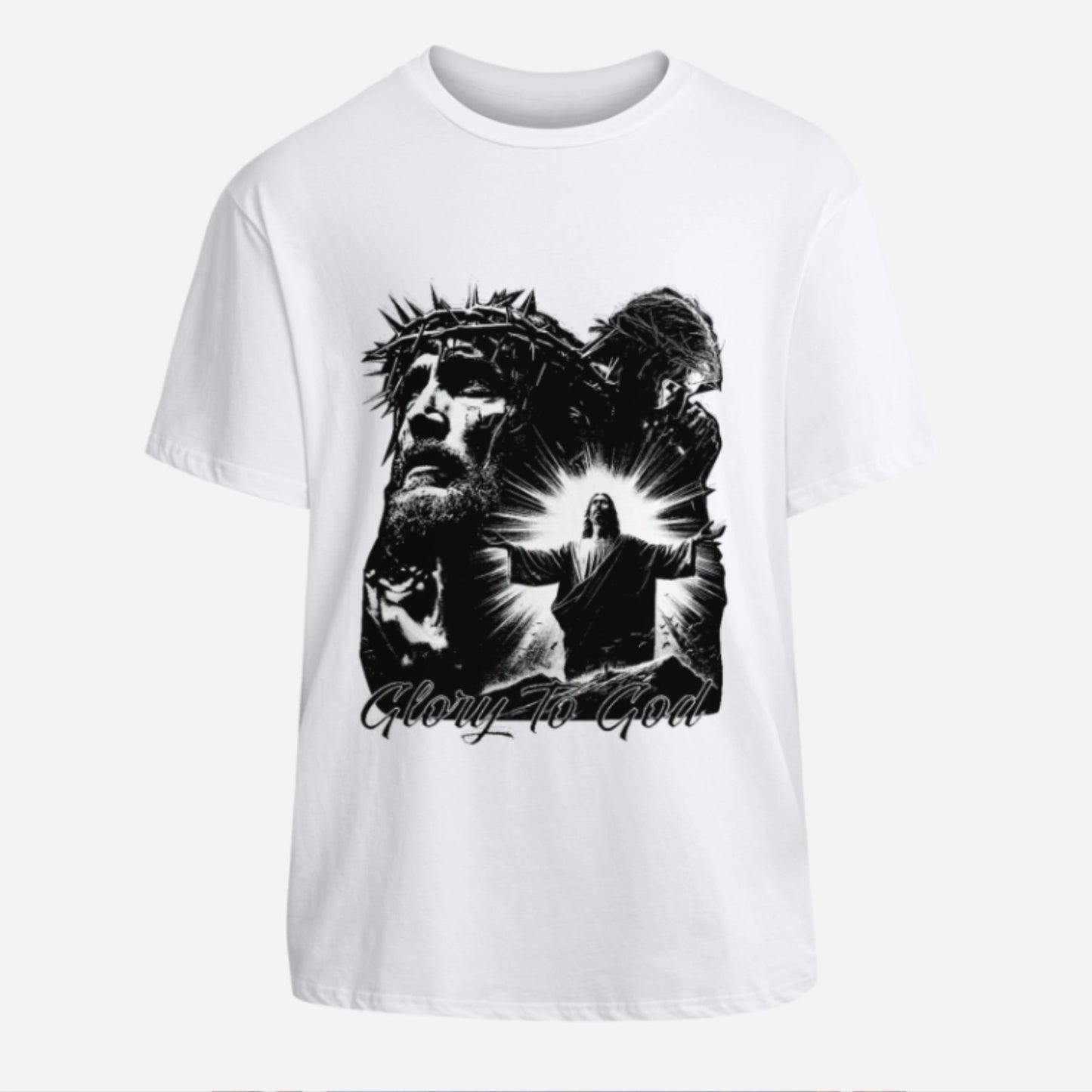 "Glory To God" Jesus T-Shirt - Y2K Rap Streetwear, Vintage Christian Graphic Tee