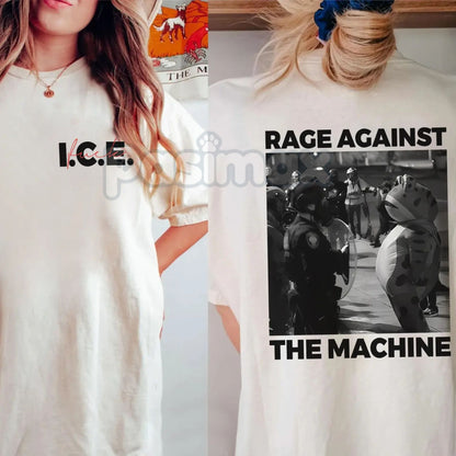 Portland Frog "No Deportation" T-Shirt - Rage Against The Machine ICE Out Social Justice Tee, Two-Sided Graphic