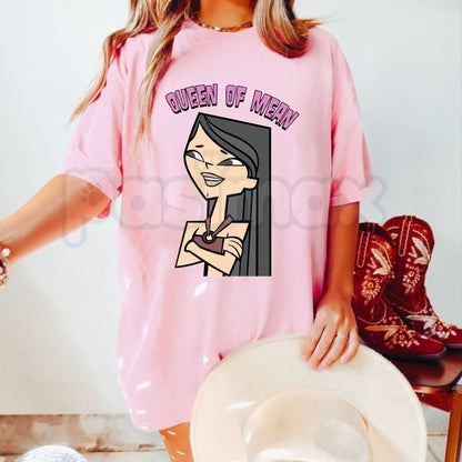 Total Drama Island Heather T-Shirt – Y2K Cartoon Villain Graphic Tee