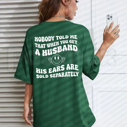 Funny Wife Marriage Humor Husband T-Shirt – Relatable Sarcastic Couple Graphic Tee