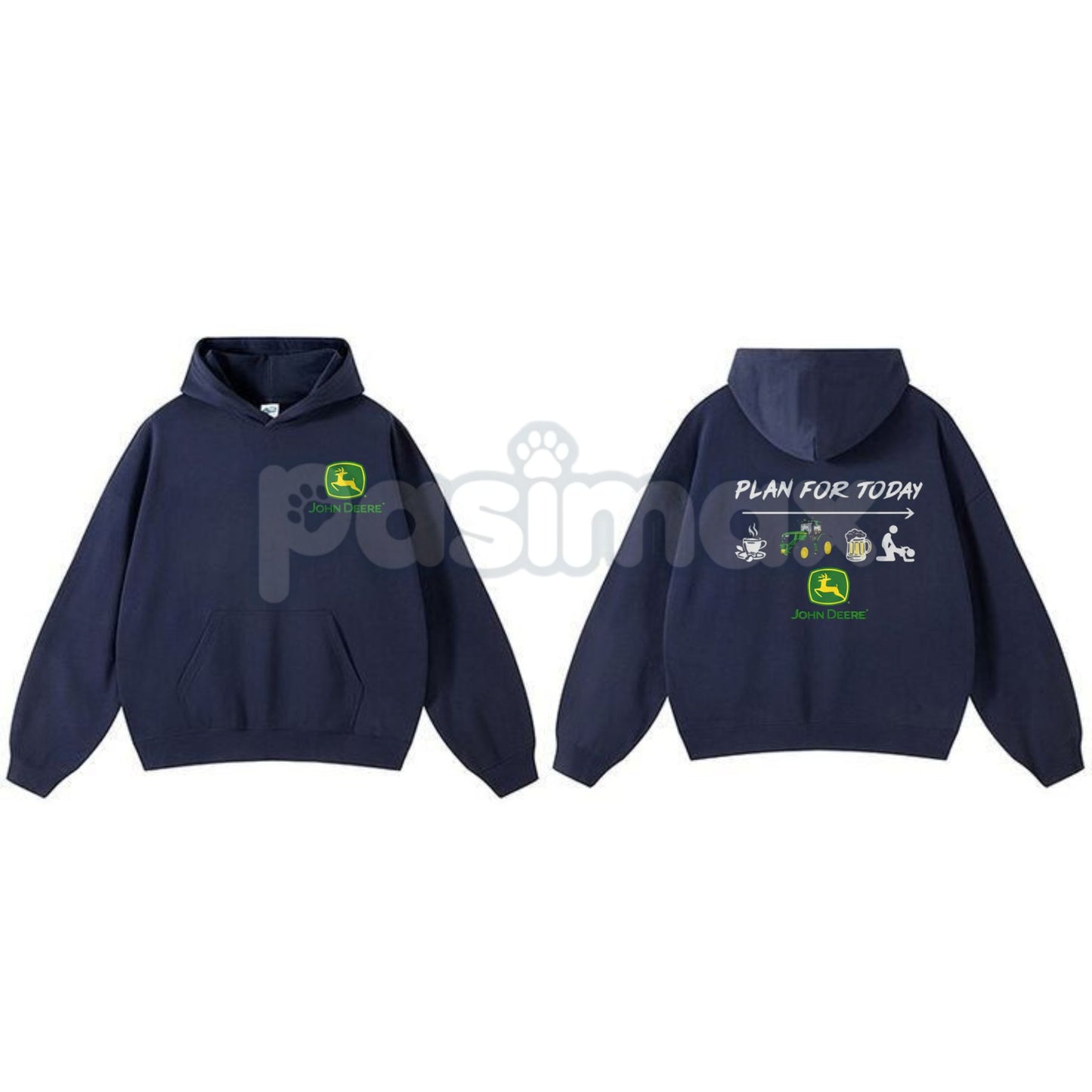 "Plan For Today: Tractor" Hoodie – Funny Farmer Slogan Pullover, Farm Life Apparel & Gift, Unisex