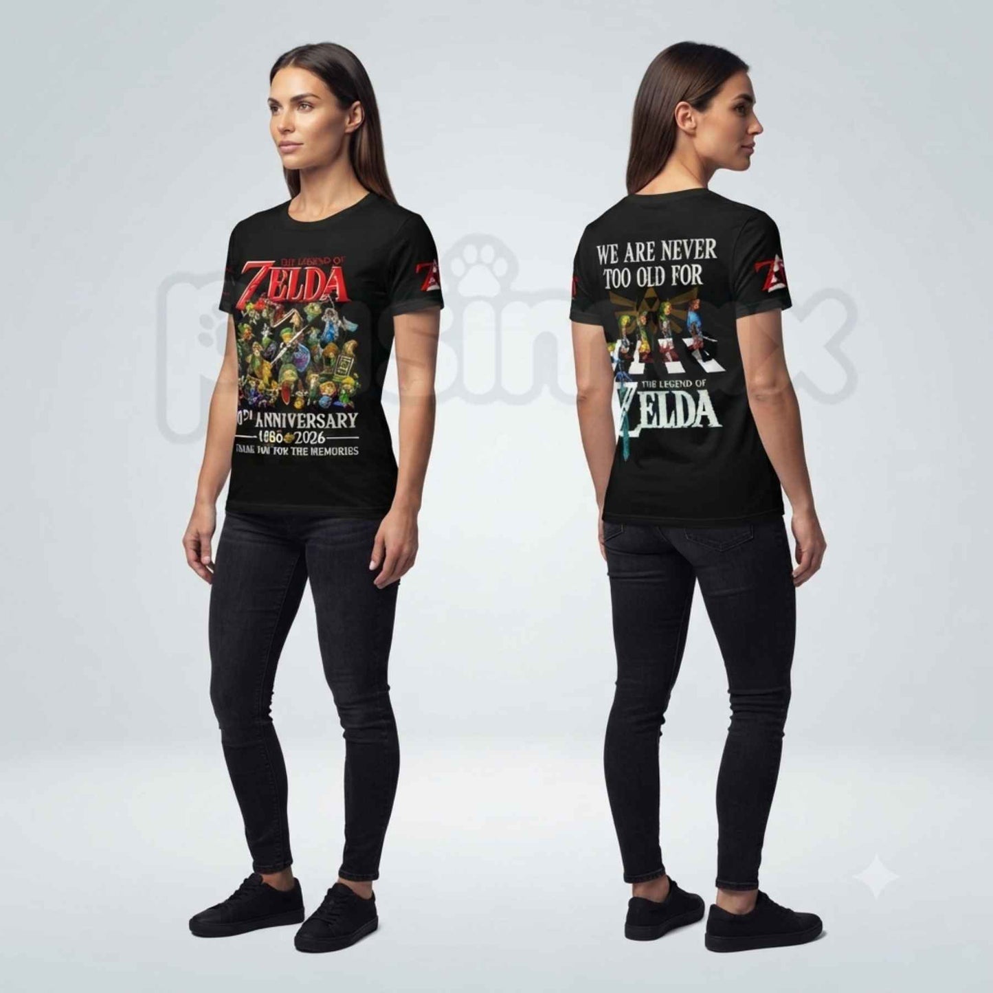 The Legend of Zelda 40th Anniversary T-Shirt – Retro Gaming Milestone Unisex Graphic Tee