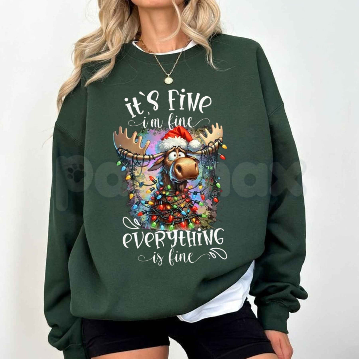 I'm Fine Everything Is Fine Sweatshirt | Funny Sarcastic Graphic Crewneck