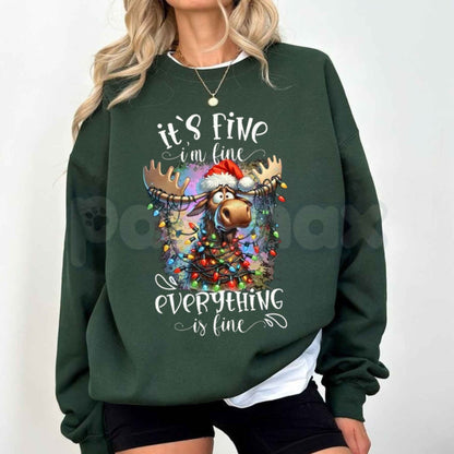I'm Fine Everything Is Fine Sweatshirt | Funny Sarcastic Graphic Crewneck