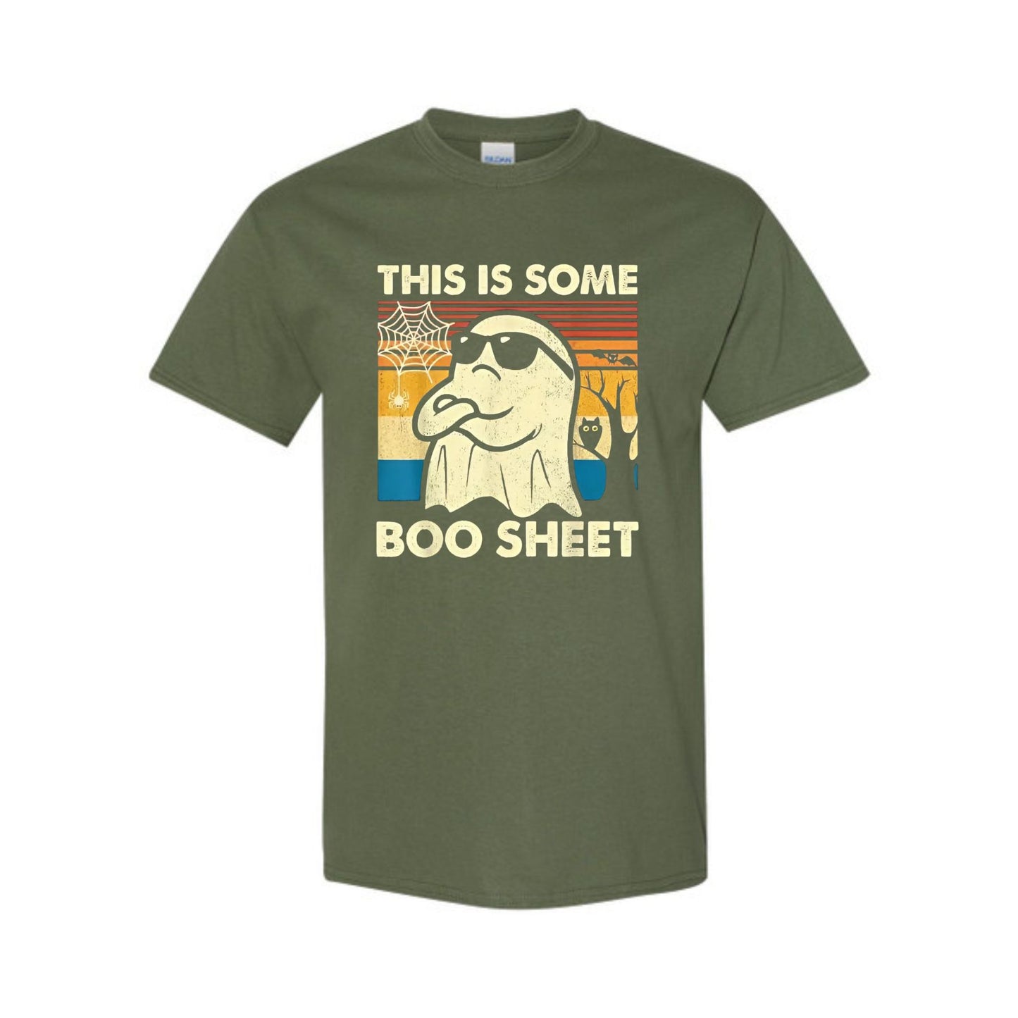 "This is Some Boo Sheet" Ghost T-Shirt - Funny Retro Halloween Apparel for Men & Women