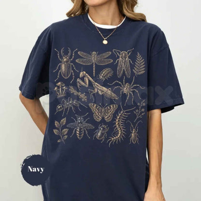 Comfort Colors® 90s Bugs T-Shirt – Vintage Insect Graphic Tee, Tattoo Style Entomology Nature Lover Unisex Top & Gift