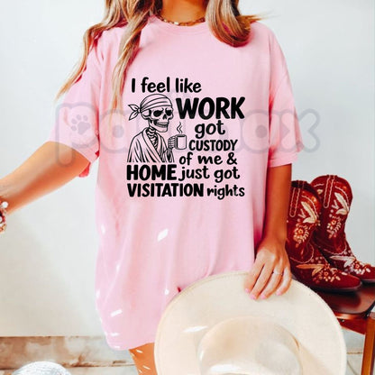 Funny Work Life T-Shirt – Skeleton Coffee Caffeine Addiction Graphic Tee