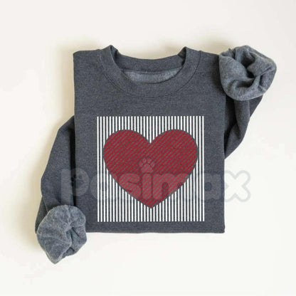Retro Valentines Heart Sweatshirt | Cute Love Sweatshirt | Groovy Valentine’s Day Crewneck | Vintage Style Heart Graphic Jumper | Aesthetic Galentine’s Gift