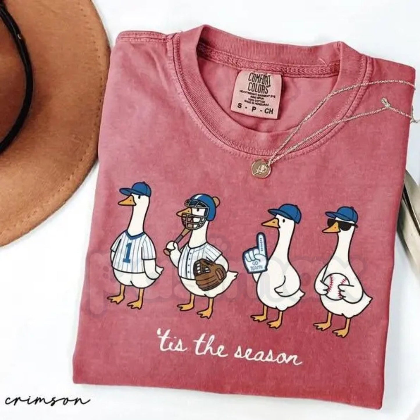 Comfort Colors® "Silly Goose Baseball Club" T-Shirt – Retro Varsity Sports Fan Tee, Aesthetic Baseball Mama Shirt, Trendy Game Day Graphic Top