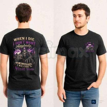 Chaosmoda Generation X When I Die Custom Year Skull T-Shirt – Sarcastic Gen X Graphic Unisex Tee