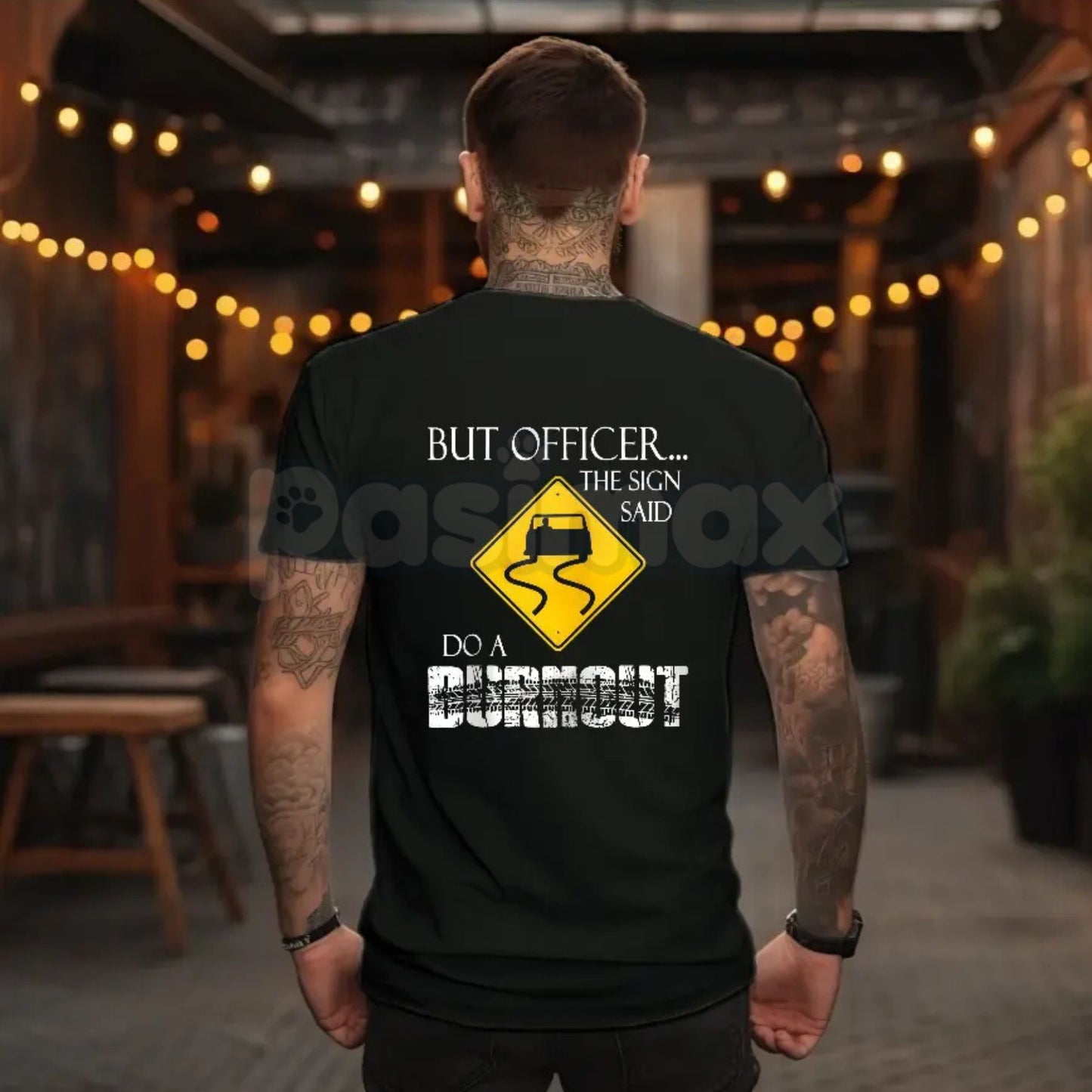 "But Officer the Sign Said Do a Burnout" Funny Hoodie – Car Guy Graphic Tee, Sweatshirt & T-Shirt