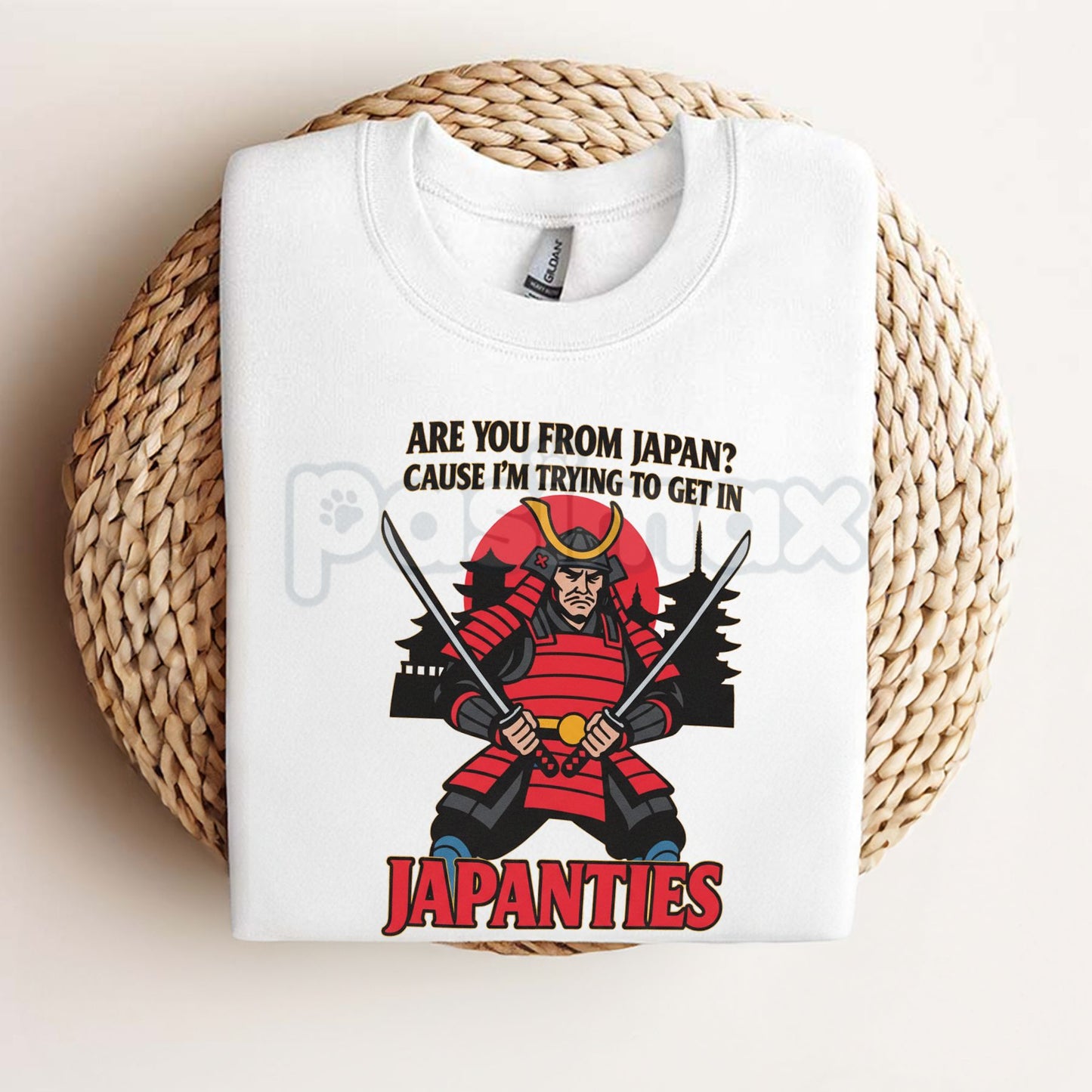Funny Samurai Pun T-Shirt – "Let's Katana Around" Humor Graphic Tee | Japanese Culture Gift for Men, Katana Sword Joke Apparel