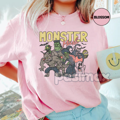 'Monster Mash' Comfort Colors Shirt – Classic Halloween Dance Party Tee, Retro Spooky Season Top, Vintage Graphic T-shirt