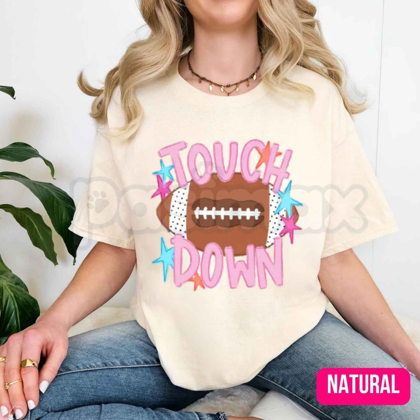 Touch Down T-Shirt – Retro Football Game Day Unisex Cotton Graphic Tee