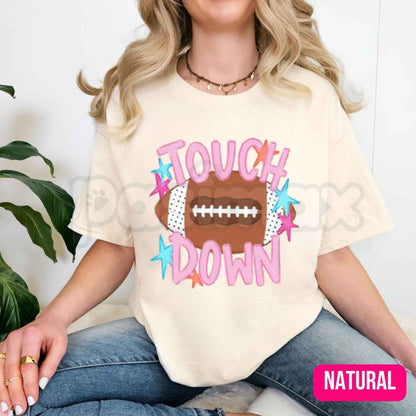 Touch Down T-Shirt – Retro Football Game Day Unisex Cotton Graphic Tee