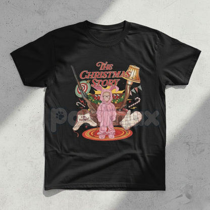 Unisex Retro Christmas Story Graphic Tee - Classic Movie Holiday Shirt, Nostalgic Leg Lamp Apparel, Funny Christmas Fan Gift