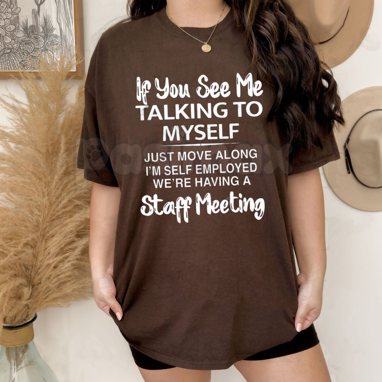"If You See Me Talking To Myself" Funny T-Shirt – Sarcastic Expert Advice Graphic Tee, Premium 100% Cotton Relatable Humor Top, Soft Lived-In Heavyweight Social Anxiety Shirt, Made in USA