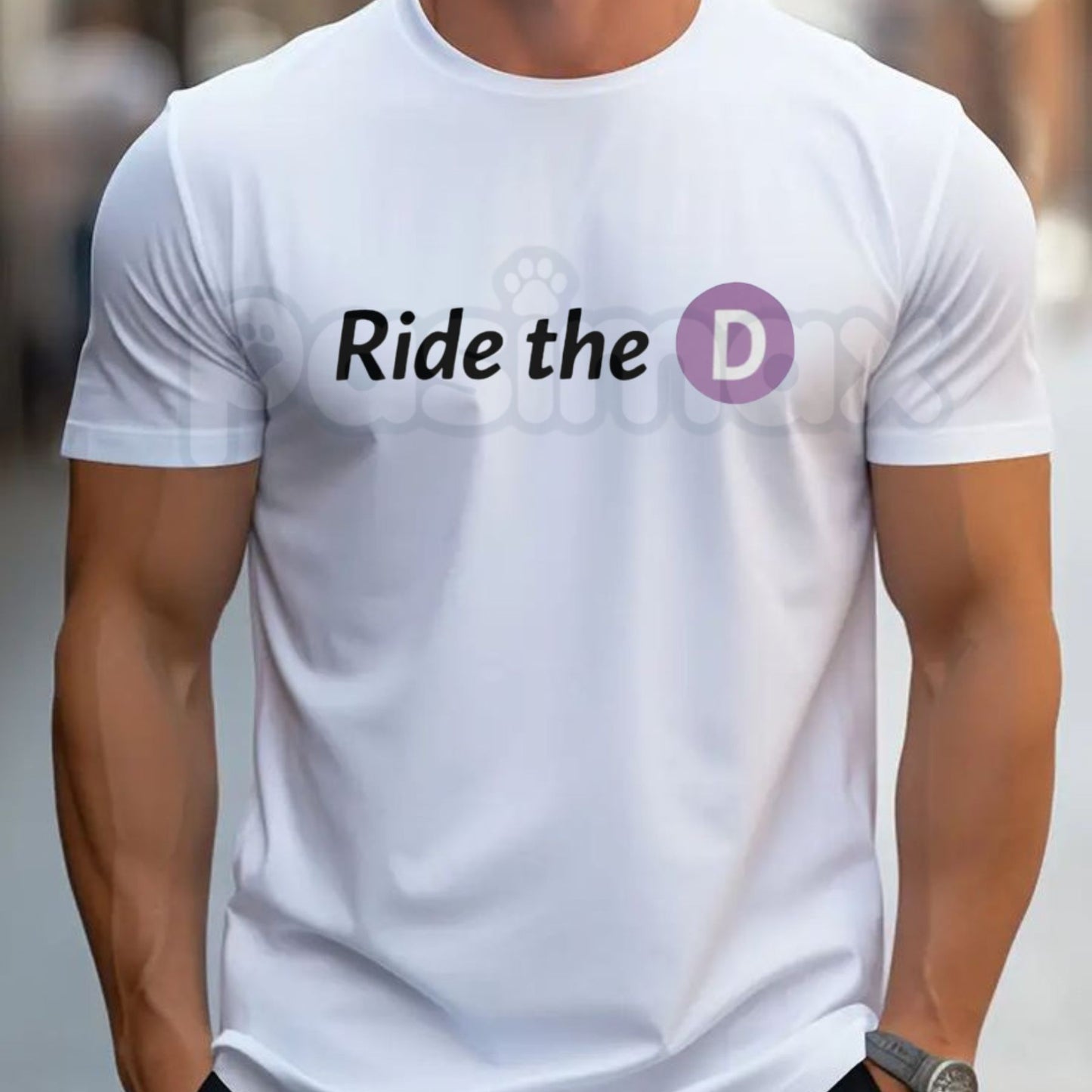 "Ride The D" Funny Urban Transit T-Shirt – Retro Subway Graphic Tee, Premium 100% Cotton City Commuter Top, Soft Lived-In Heavyweight Sarcastic Statement Shirt, Made in USA
