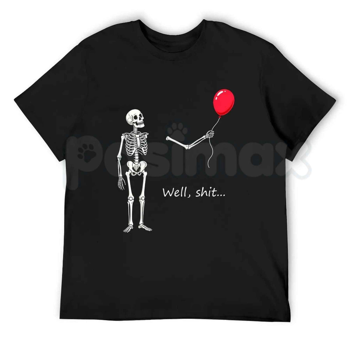 Funny Skeleton Balloon Shirt – Cute Spooky Skeleton Hoodie & Dark Humor Gift Sweatshirt
