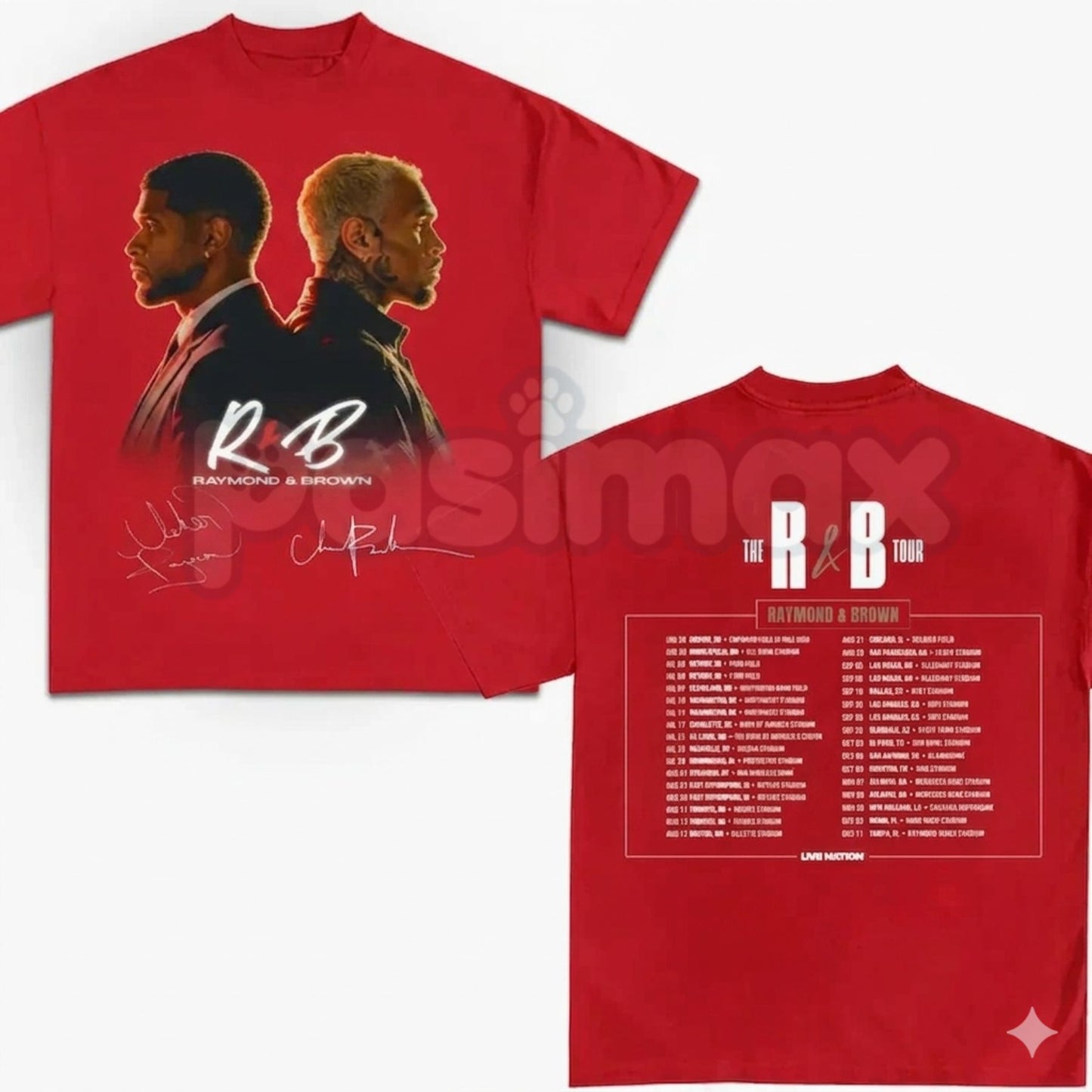 The R&B Tour 2026 Raymond & Brown T-Shirt – Vintage Graphic Concert Tee, Premium 100% Cotton Soul Music World Tour Top, Soft Lived-In Heavyweight R&B Duo Fan Shirt, Made in USA