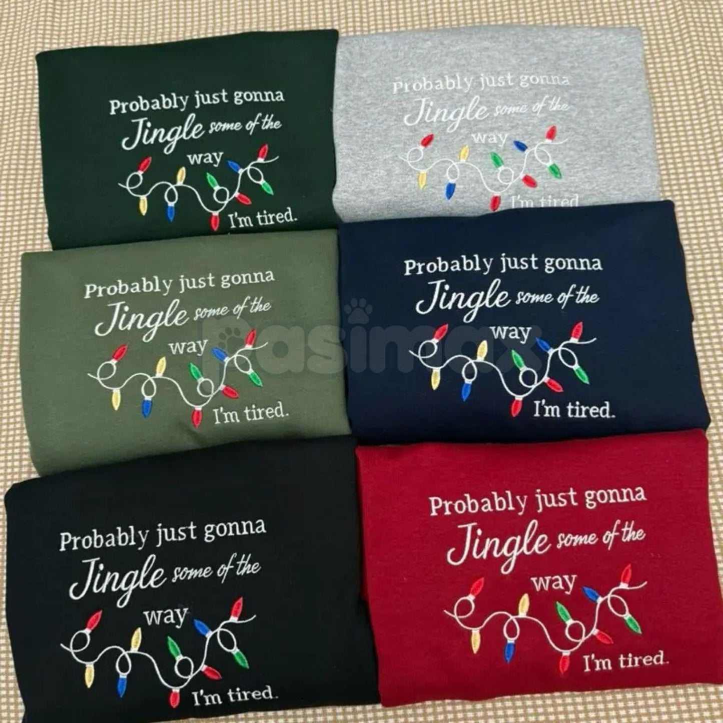 Funny Christmas Embroidered Sweatshirt – Holiday Humor Crewneck