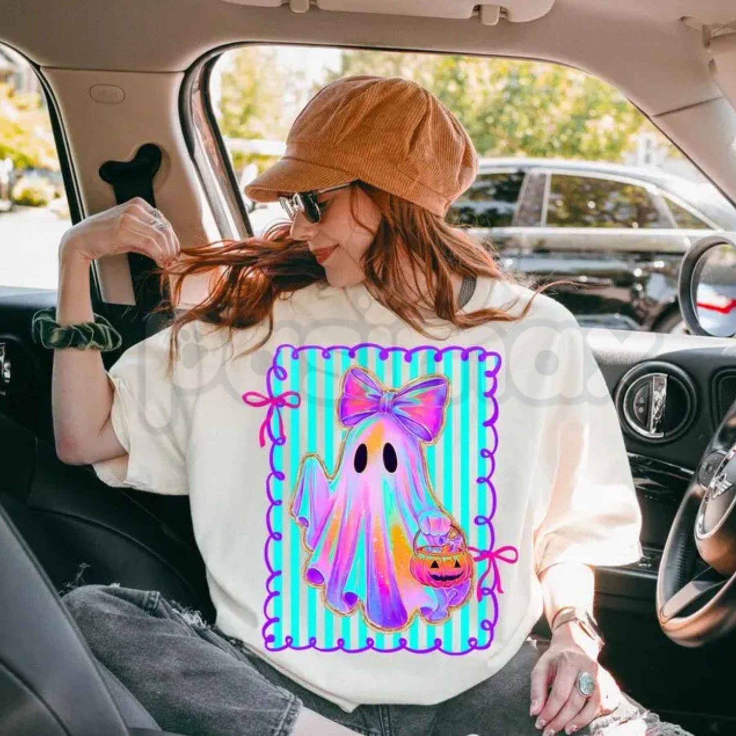 Cute Preppy Ghost Coquette Graphic T-Shirt