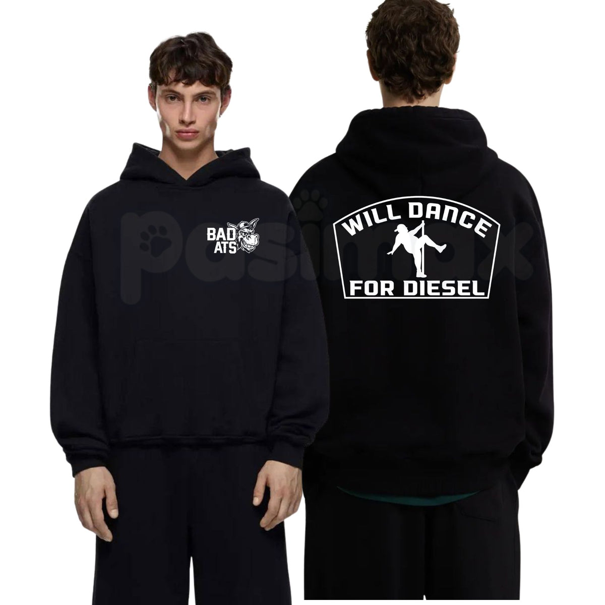 Will Dance For Fuel Graphic Hoodie – Funny Car Guy & Trucker Pullover, Automotive Racing Humor Sweatshirt, Unisex Heavy Blend