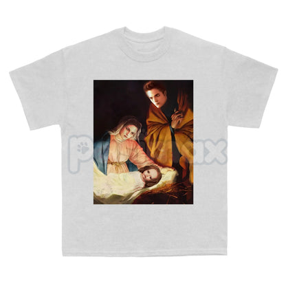 Twilight Christmas Tee - Vintage Retro 90's Fans Homage T-shirt, Funny Holiday Forks Merch, Gift For Women and Men