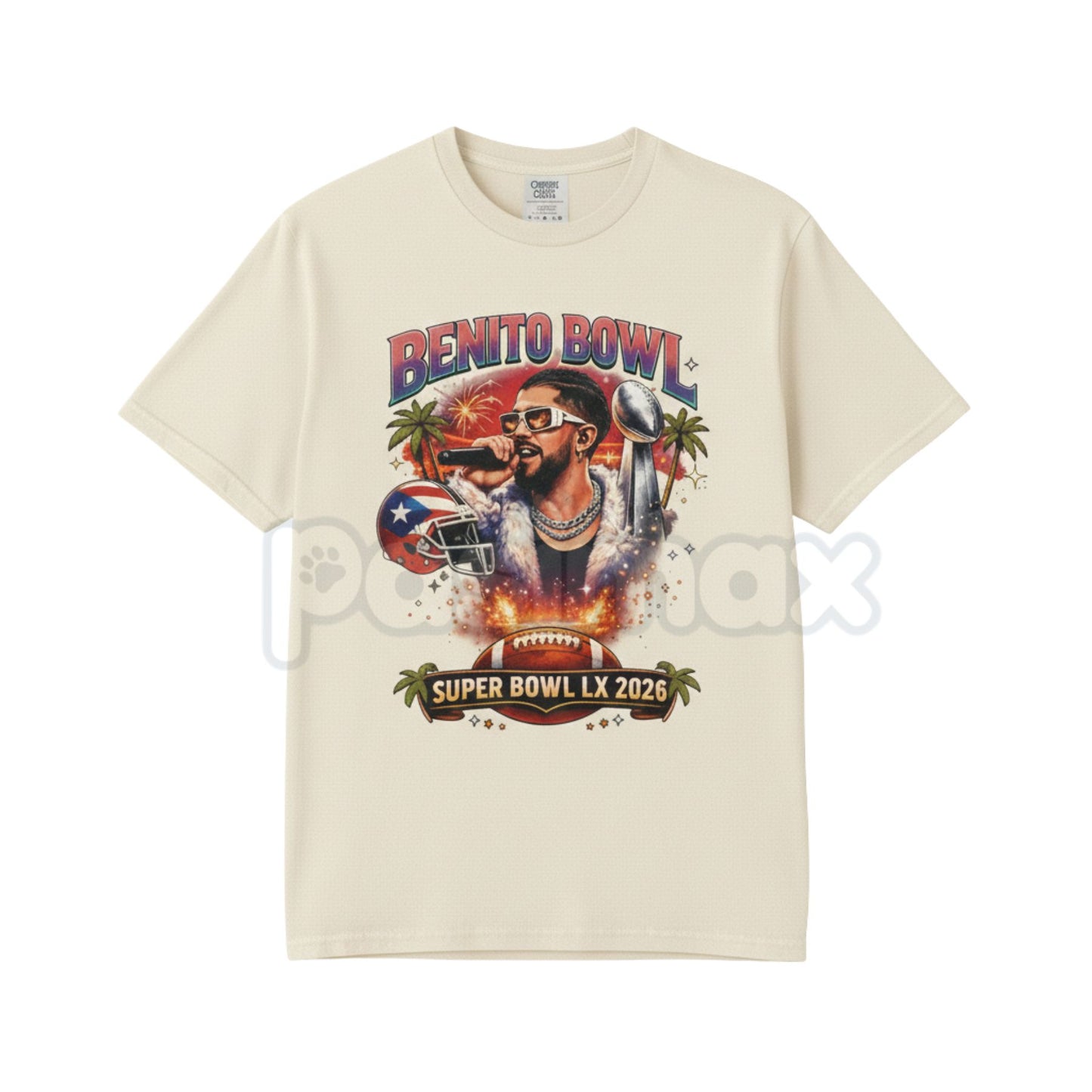 Comfort Colors® Benito Bowl "Half Time" T-Shirt – Vintage Sporty Bad Bunn Tee, Retro Game Day Concert Shirt, Most Wanted Game Day Top, Latin Urban Aesthetic