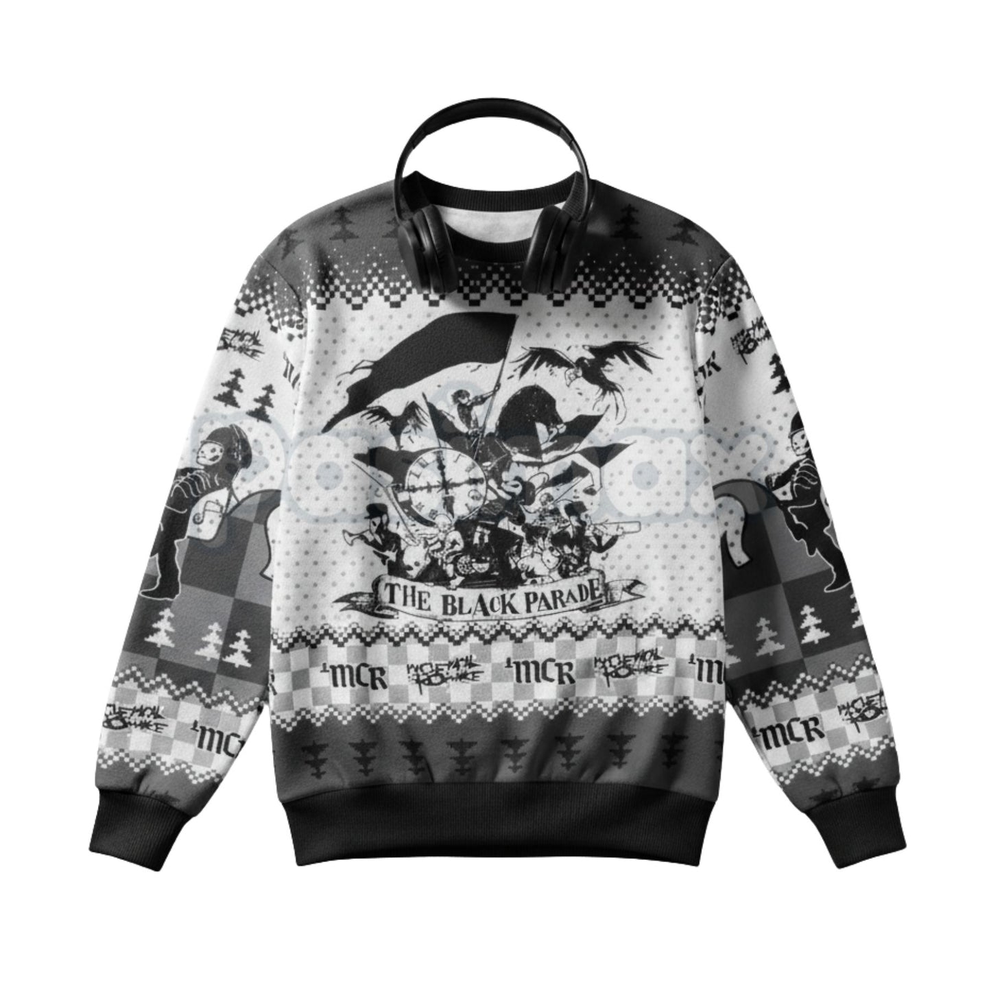 MCR The Black Parade Ugly Christmas Sweater | Emo Rock Band Xmas Crewneck | My Chemical Romance Fan Gift