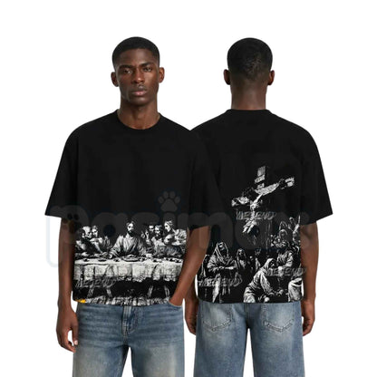 Jesus Print Graphic T-Shirt – Faith Vintage Christian Cross Unisex Cotton Religion Tee