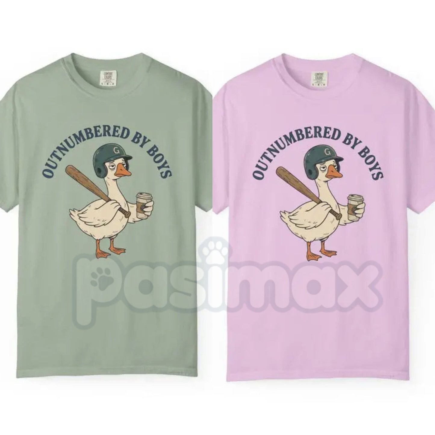 Comfort Colors® Funny "Boy Mom" T-Shirt – Outnumbered By Boys Tee, Sarcastic Chaos Coordinator Shirt, Aesthetic Motherhood Graphic Top