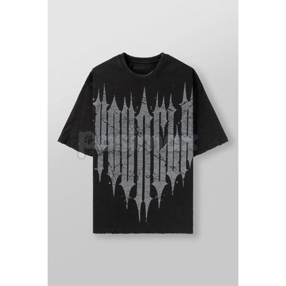 "Revenge" Washed T-Shirt – Oversized Gothic Streetwear Graphic Tee, Heavy Vintage Cotton