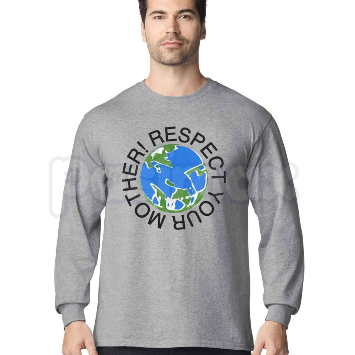 Respect Your Mother Long Sleeve | Vintage Earth Day Eco Graphic Shirt