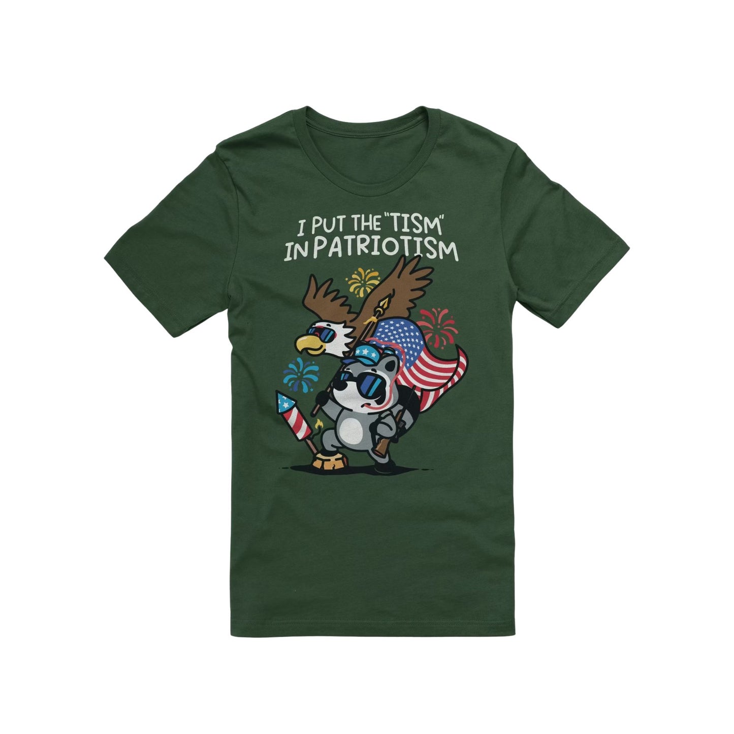 'Tism in Patriotism' T-shirt - Funny Internet Meme Shirt, Patriotic Humor Apparel